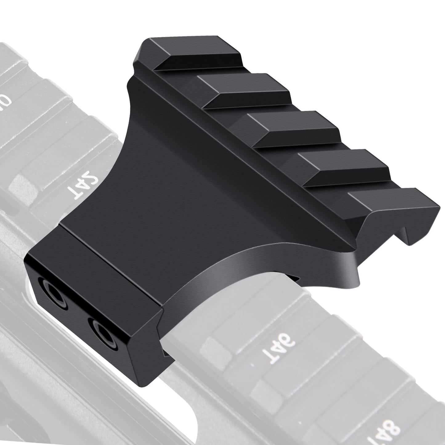 LONSEL 45° Picatinny Offset Rail Mount, 3 4 5 Slots 45 Degree Offset Picatinny Rail Mounts Aluminum Low Profile Adapter for Flashlight Laser Sight Optics (4 Slot - 1 Pack)