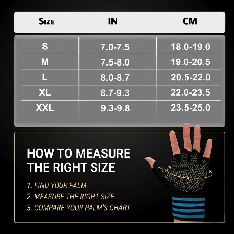 Govblus Workout Gloves for Men and Women,Gym Gloves for Weight Lifting with Wrist Support,Exercise,Rock Climbing, Biking,Training,Fitness,Pull up,Fingerless, Breathable and Snug fit(Small)
