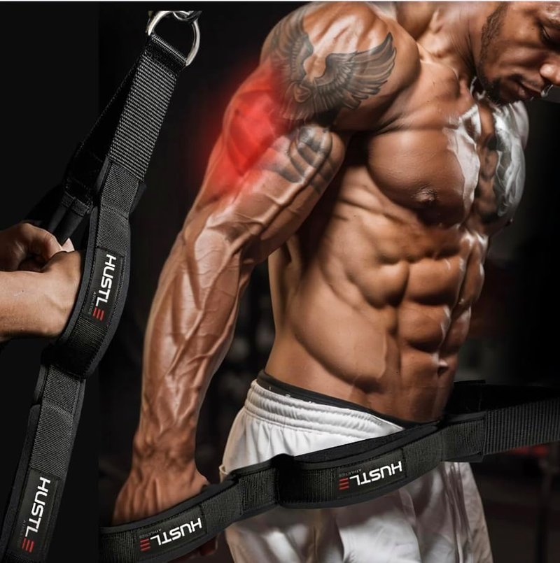 Tricep Rope Cable Attachments - Versatile Gym Equipment for Home Workouts | 4 Anti-Slip Handles