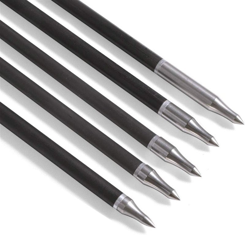 Archery Field Points - 12/24 Pack Stainless Steel Arrow Tips | 5/16" Cutting Diameter, 75-300 Grain for Target Practice & Hunting
