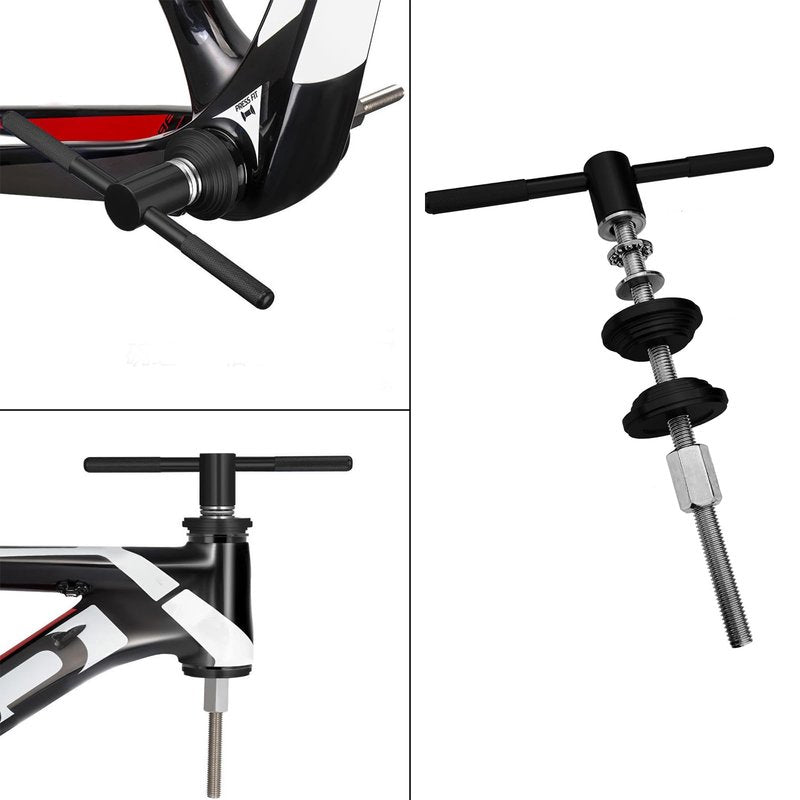 Auto-plaza Bicycle Bike Headset & Bottom Bracket Installation, Bike Removal Tool Bearing Press-in Tool for Headset BB Bottom Bracket Repair Parts Black