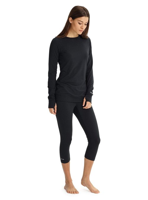 Burton Womens Midweight Crew, True Black New, X-Large
