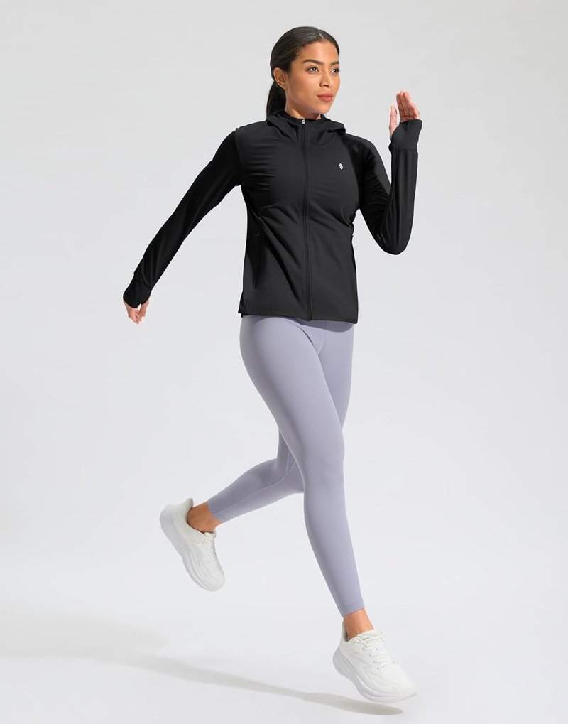 Soothfeel Women's UPF 50+ Sun Protection Hoodie Jacket - Lightweight Long Sleeve Hiking Shirt with Pocket