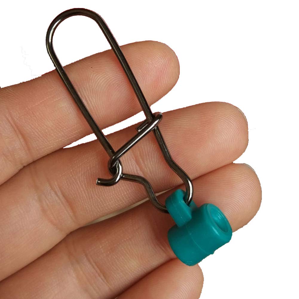 25PCS Fishing Line Sinker Slides with 8# Duo Lock Snaps High Strength Stainless Steel Sinker Slider Swivel Snap Kit Fishing Tackle