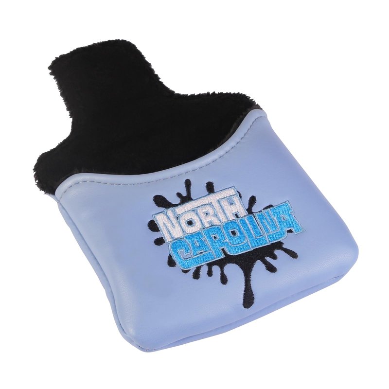 Studio Crafted Golf North Carolina Blade Putter Cover, Tour Grade PU Leather with Stylish Embroidered Designs and Magnetic Closure (Mallet Putter Cover)