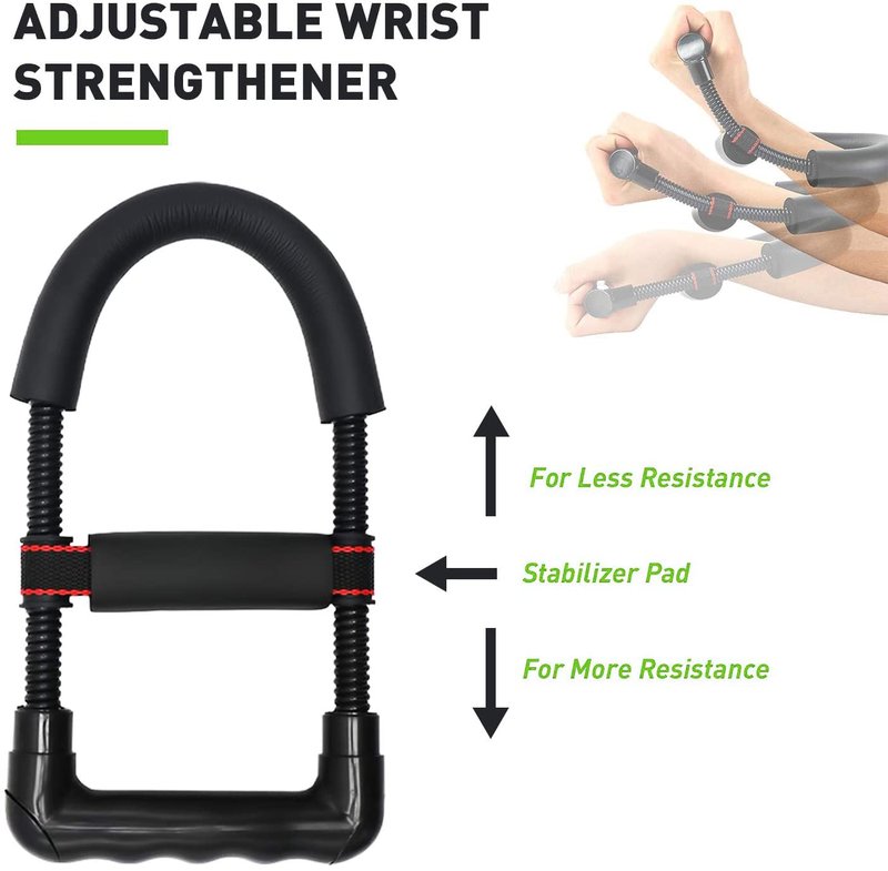 Hand Grip Strengthener Workout Kit (10Pcs) Forearm strengthener Hand Gripper Strength Trainer, Finger Exerciser Stretcher Training, Gyro Ball Wrist Strengthener, Stress Relief Ball for Men and Women