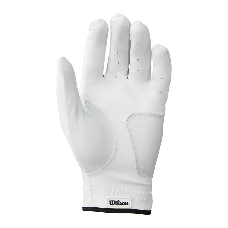 WILSON Grip Plus Golf Glove - Men's Right Hand, White/Black, Large