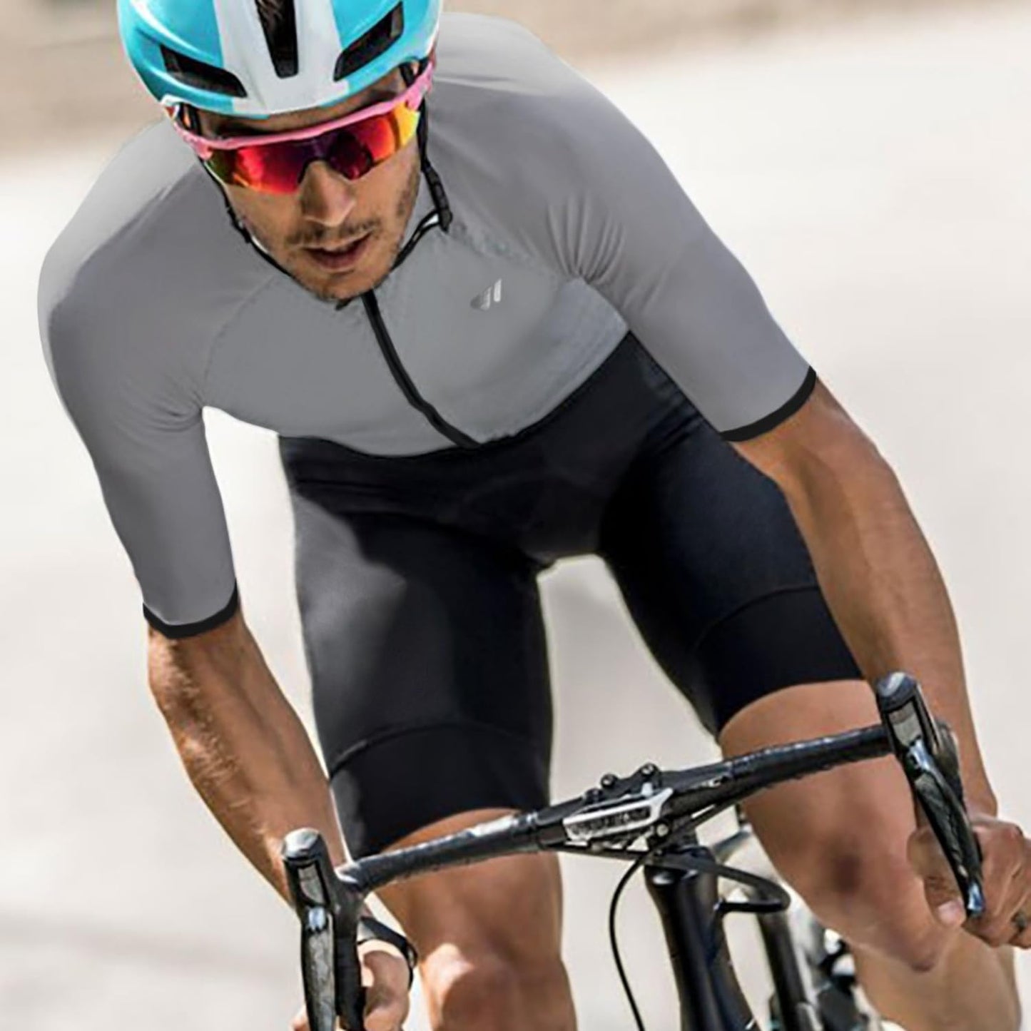 Lo.gas Logas Men‘s Triathlon Suit Trisuit Race Skinsuit Cycling Speed Suit Swimskin Bike Swim Run