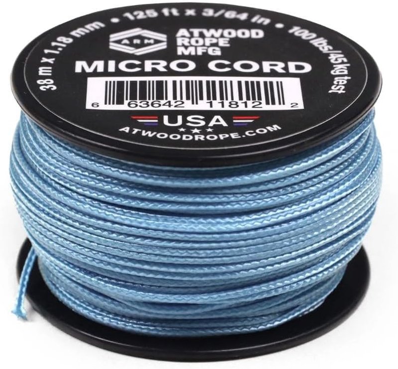 Micro Utility Cord - Reusable Tactical Nylon/Polyester Spool for Fishing, Jewelry Making & Camping Accessories