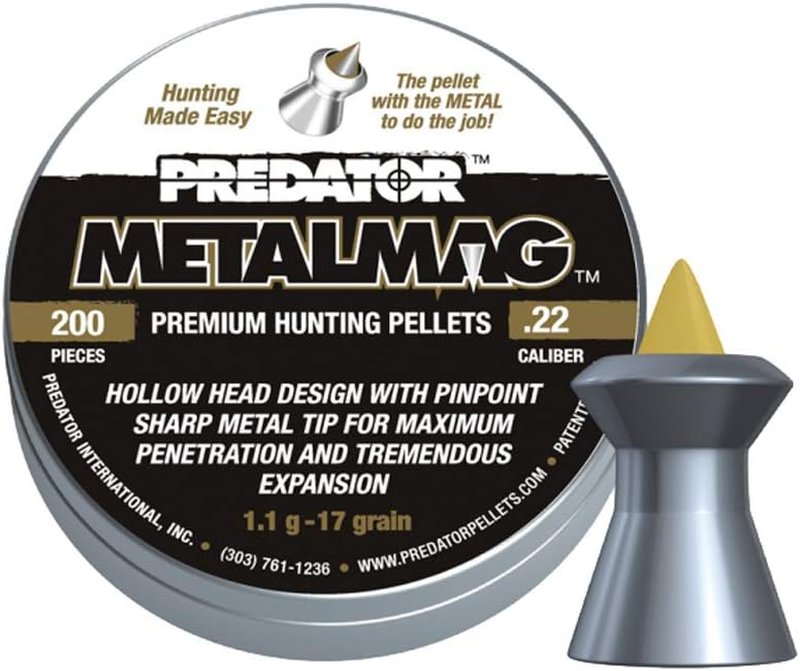 Predator Polymag .22 Caliber 17 Grain Pellets - 200 Count for Precision Shooting