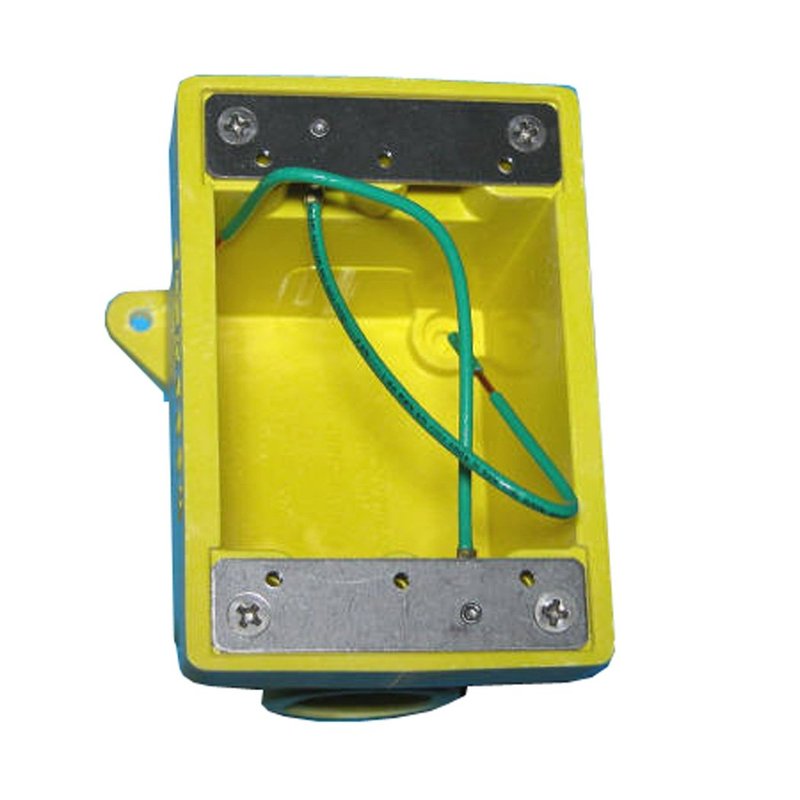Marinco 6084CR Marine FD Box for 15, 20, 30, and 50-Amp Receptacles, and 7420CR and 7788CR Covers (Two 31" Knockout Holes, Yellow)
