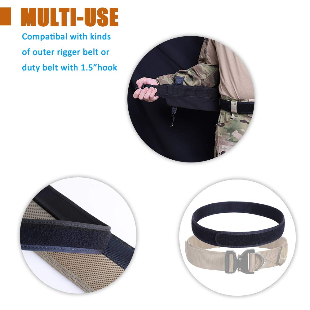 KRYDEX Inner Belt 1.5" Loop Liner - Black (Black, L: 36' 40')