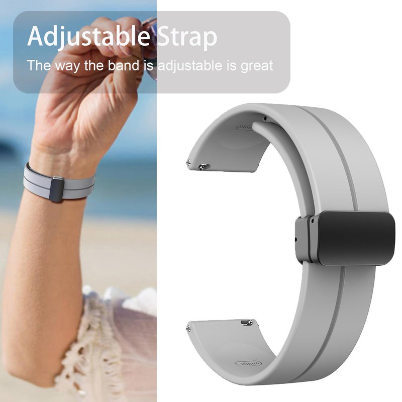 Lamshaw 16mm watchband Soft Silicone Sport Wristband Replacement Straps