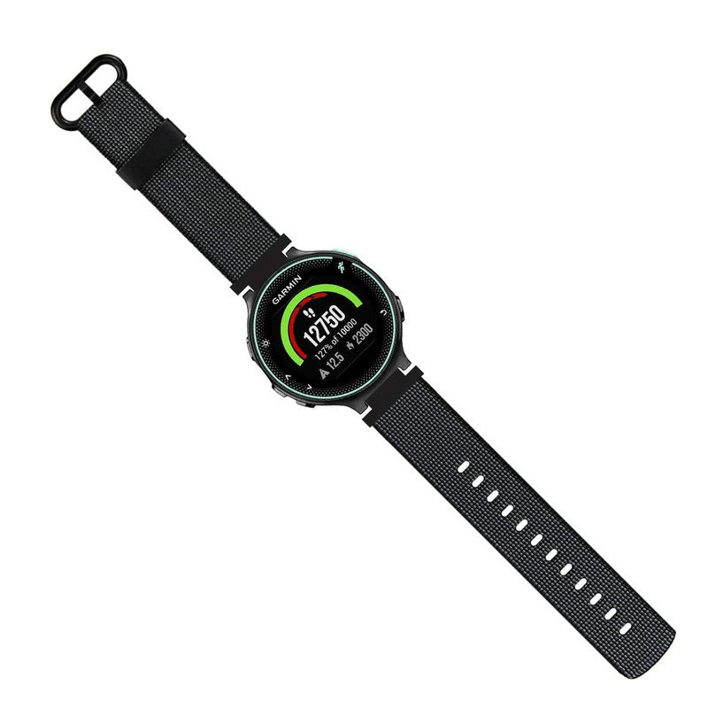 C2D JOY Classic Nylon Weave Band Compatible with forerunner 235 735XT Watch Band Replacement Accessory Strap - (Large) Black