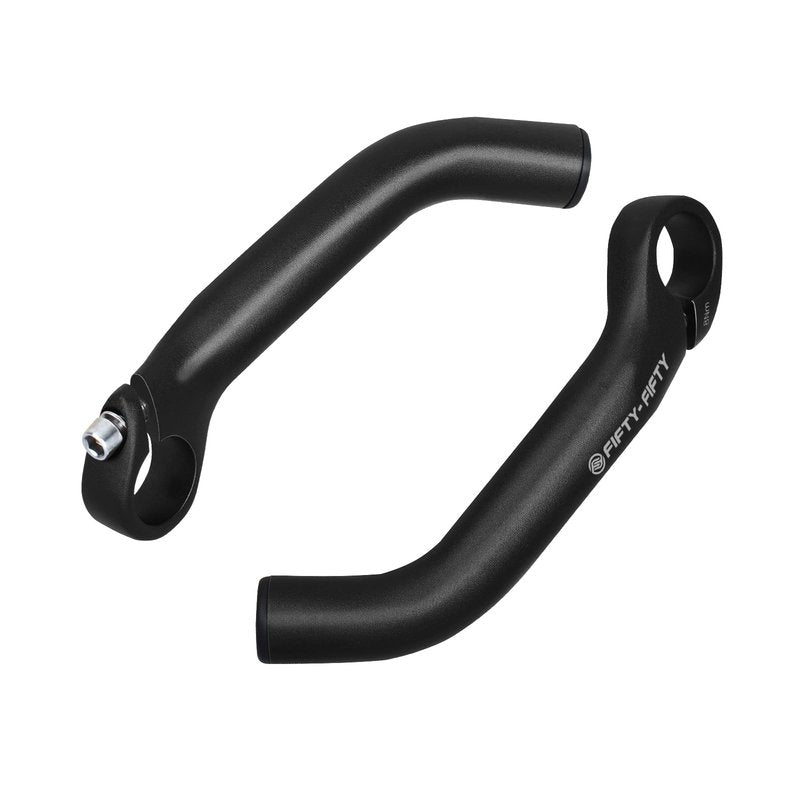 FIFTY-FIFTY Bike Bar Ends, Mountain Bike Handlebar Ends, Aluminium Alloy MTB Bicycle Bar Extender (Black)