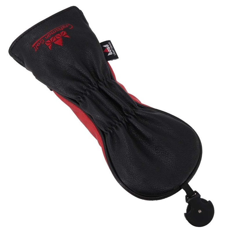 Craftsman Golf Bomb Red & Black Driver Fairway Wood Hybrid PU Leather Vintage Golf Clubs Head Covers (3PCS (1,F,UT))
