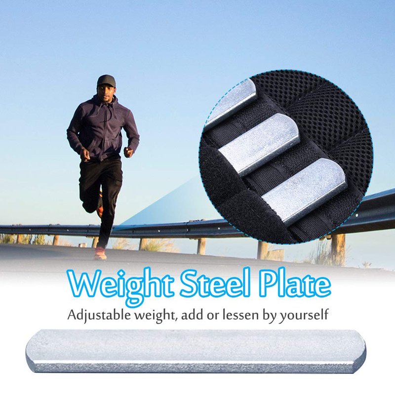 Weighted Vest Steel Plates, Adjustable Rustproof Strength Training Weight Long Steel Plate w/Round Head for Loading Leg Guards Weighted Vest, for Men Women Fitness Exercise(SIZE:8pcs)