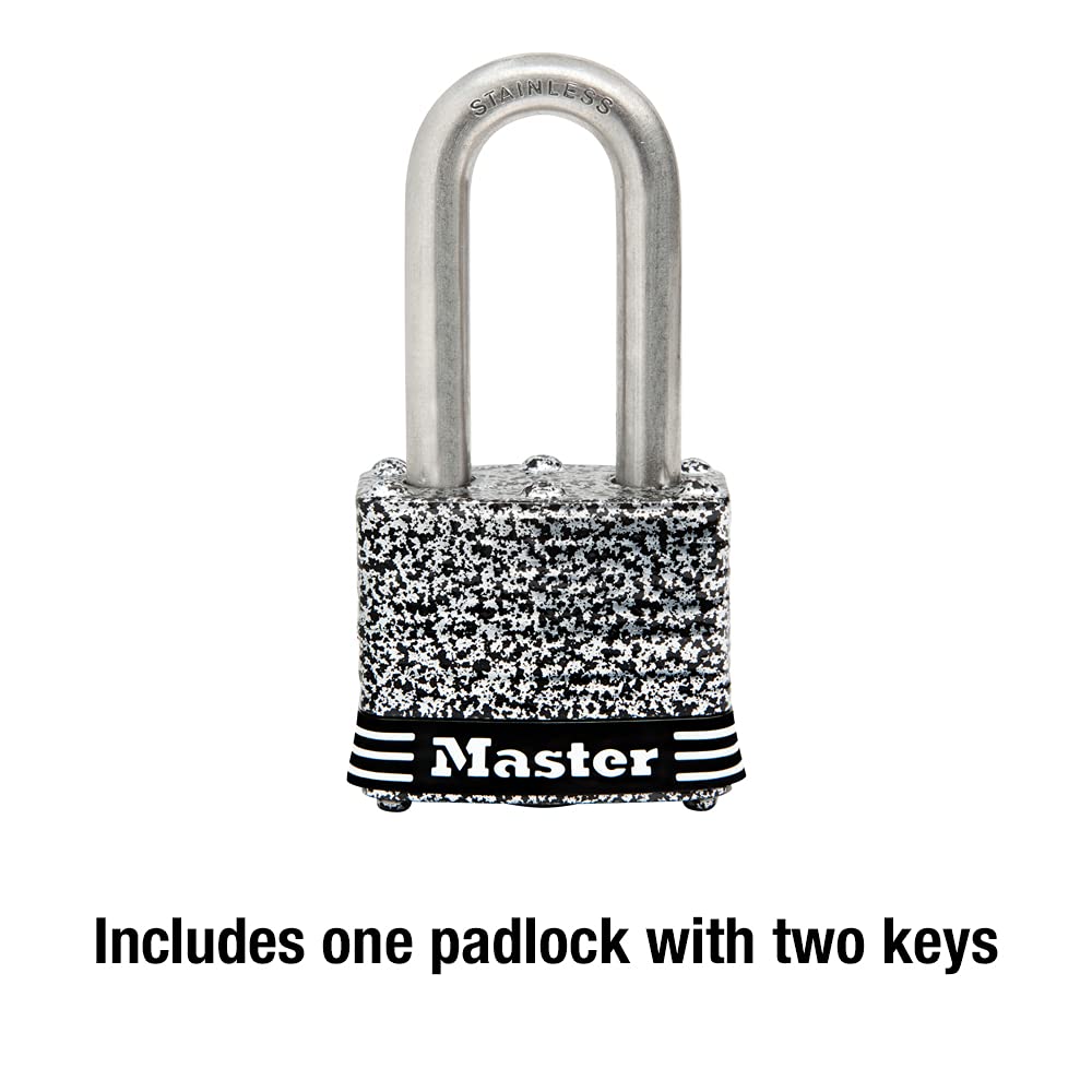 Master Lock 3SSKADLF Stainless Steel Outdoor Padlock with Key, 1 Pack