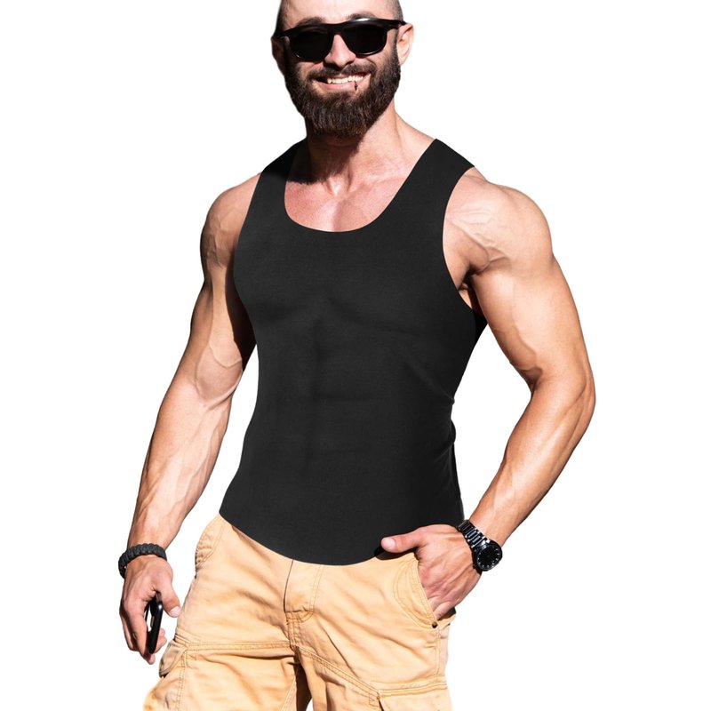 Toulite 3 Pcs Thermals for Men Tank Top Winter Thermal Sleeveles Shirts Men Underwear Tops Warm Undershirt Base Layer Vest(Black、Grey、Dark Grey,M)