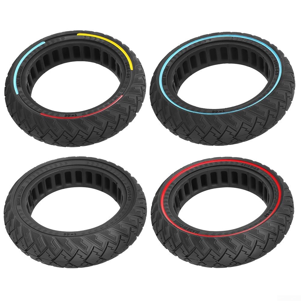 60/65-6.9 Solid Tire For Ninebot Max G2 G65 Electric Scooter, 10inch Off-road Solid tires for Kick Scooter, Explosion Proof (Multicolor)