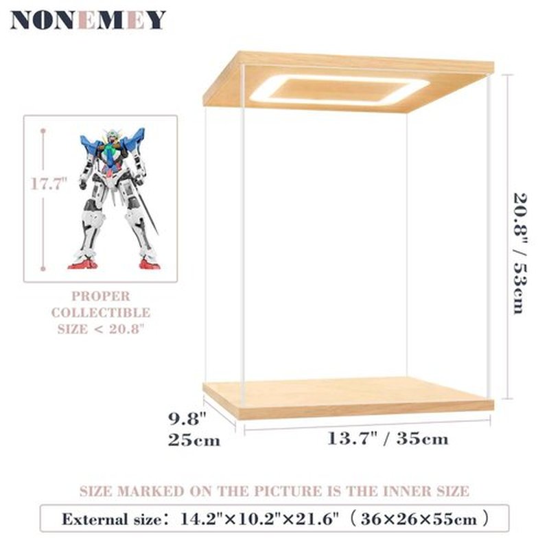 NONEMEY Acrylic Display Case for Lego 75328,Assemble Clear Acrylic Display Case Stand Dustproof Protection Showcase Organizer Box for Action Figures (13.7x9.8x20.8 inch, 35x25x53cm)