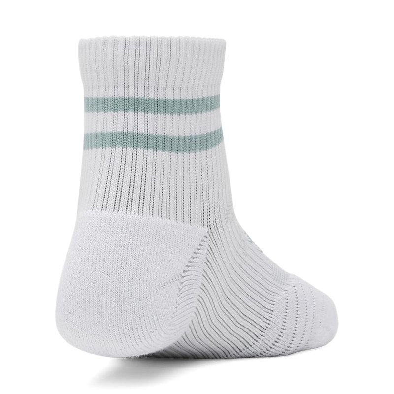 Under Armour Women's Play Up Quarter Socks 3 Pack, (538) Transparent/White/Transparent, Medium