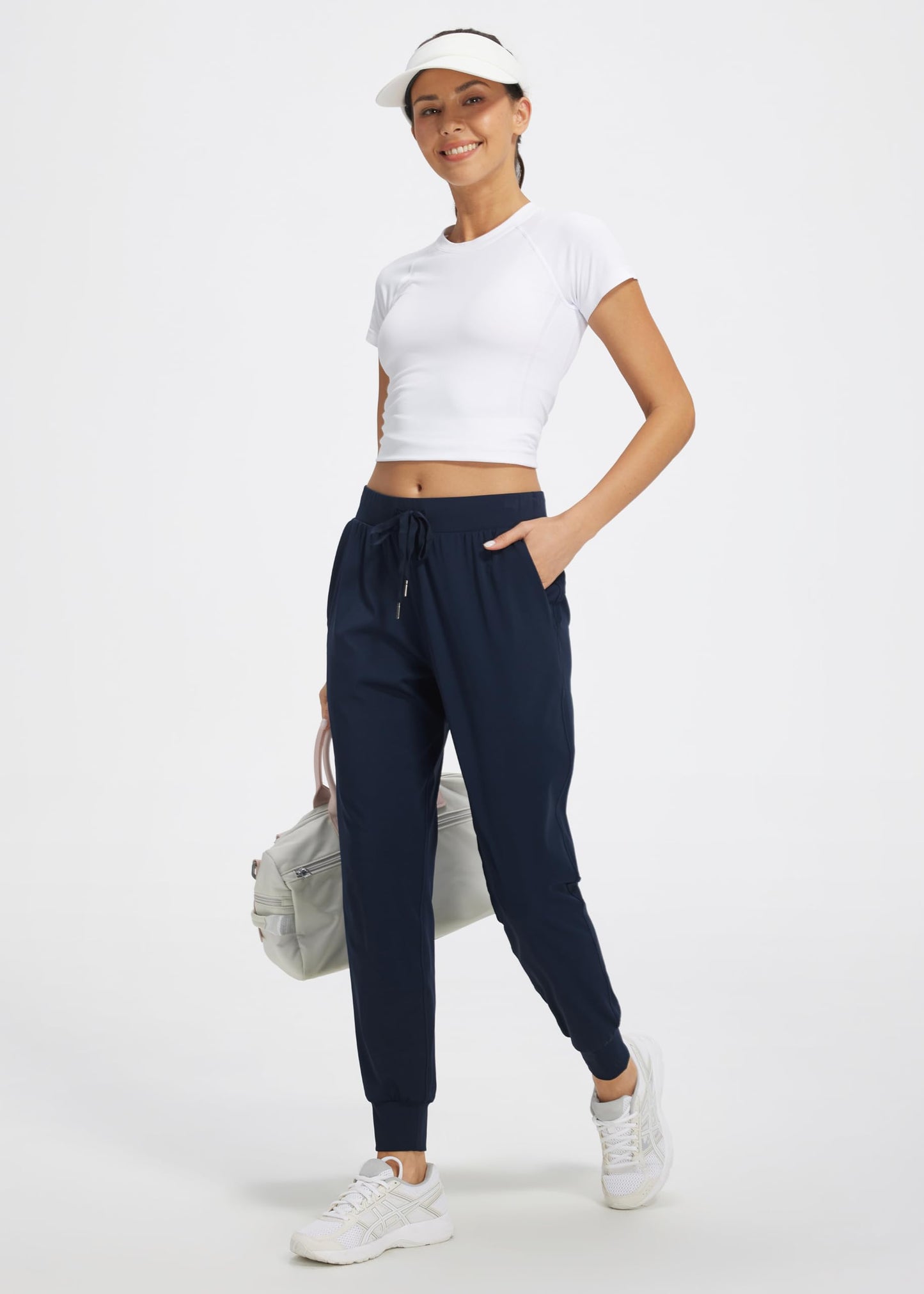 Libin Joggers for Women Petite/Regular/Tall Dance Sweatpants Athletic Workout Tapered Lounge Casual Teacher Pants for Running Yoga Cloths, Navy 3XL