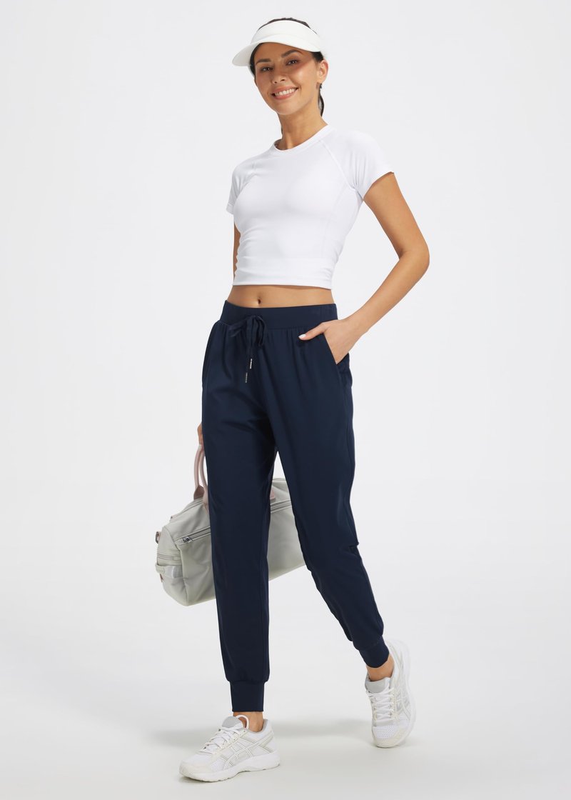 Libin Joggers for Women Tall/Regular/Petite Dance Sweatpants Athletic Workout Trousers Pants Tapered Casual Teacher Yoga Pants for Running Golf Work Cloths, Navy XS