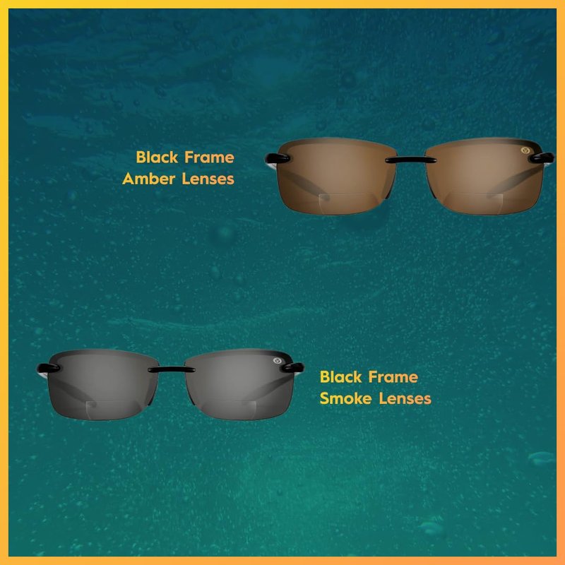 Flying Fisherman Cali Polarized Bifocal Sunglasses with Built-In Readers 1.5, 2.0, 2.5 | Impact Resistant, +2.00