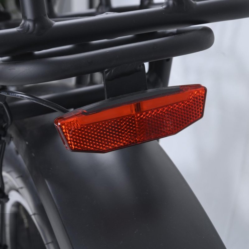 EBike Tail Light, 6V-60V LED Warning Light High Brightness Bike Rear Light Night Riding Equipment Waterproof Connector Electric Bike Accessories for Night Riding Cycling