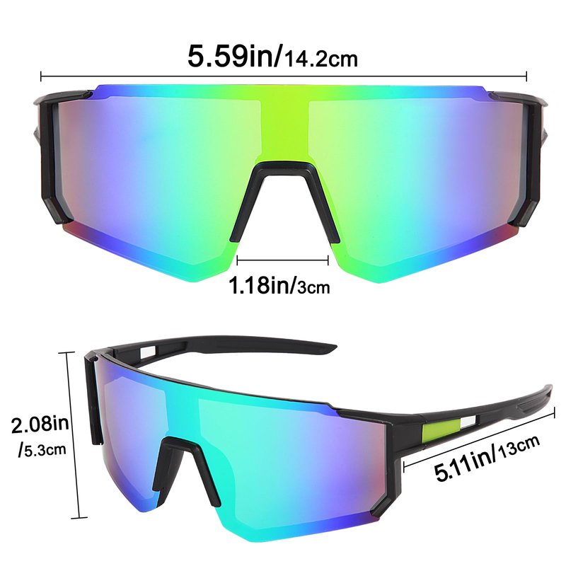 ZYFOFFICE Cycling Glasses Mens Women Mirrored Sports Goggles for MTB Road Bike Hiking Baseball UV400 Protection (3 PacK)
