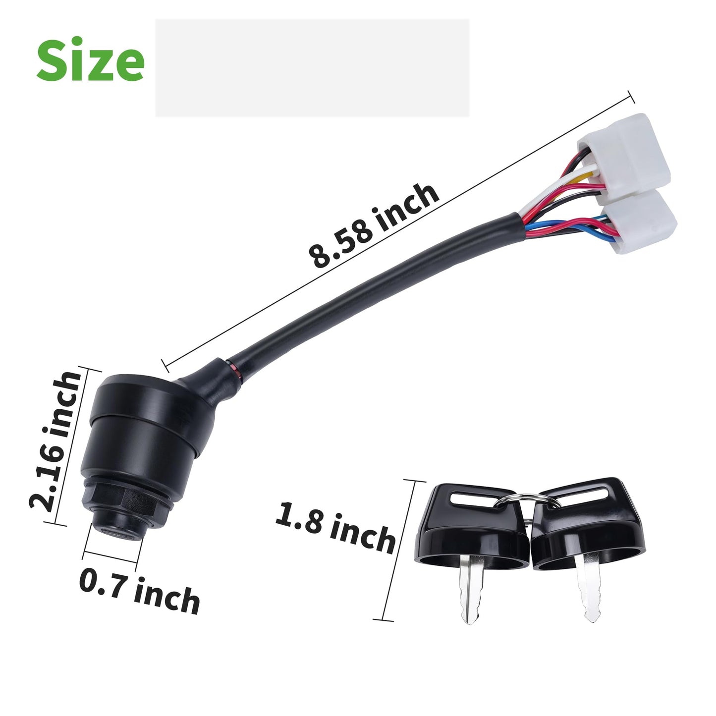 10L0L Golf Cart Ignition Key Switch Replacement J17-82508-20 for Yamaha G1 Gas 2 Cycle Golf Cart 1979-1989