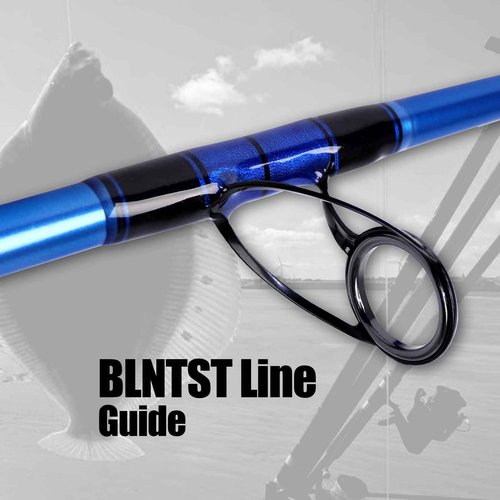 Fiblink Surf Spinning Fishing Rod 2-Piece & 3-Piece & 4-Piece Carbon Fiber Travel Fishing Rod with Noctilucent Tips (12' - 2Pcs - Blue)