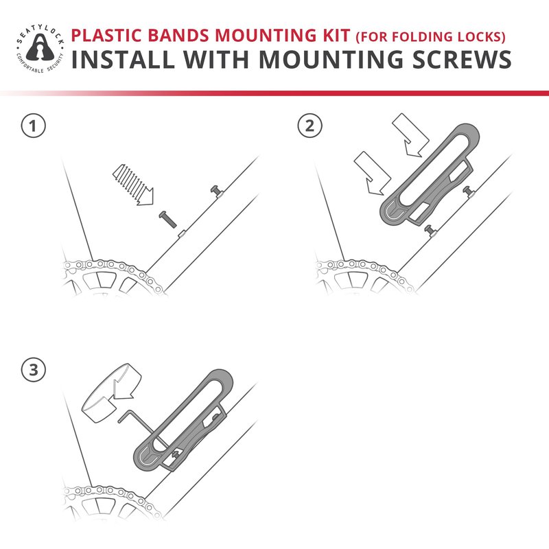 Seatylock FoldyLock Accessory Mounting Kit for Seatylock Folding Bike Locks - Mounting Case is Not Included