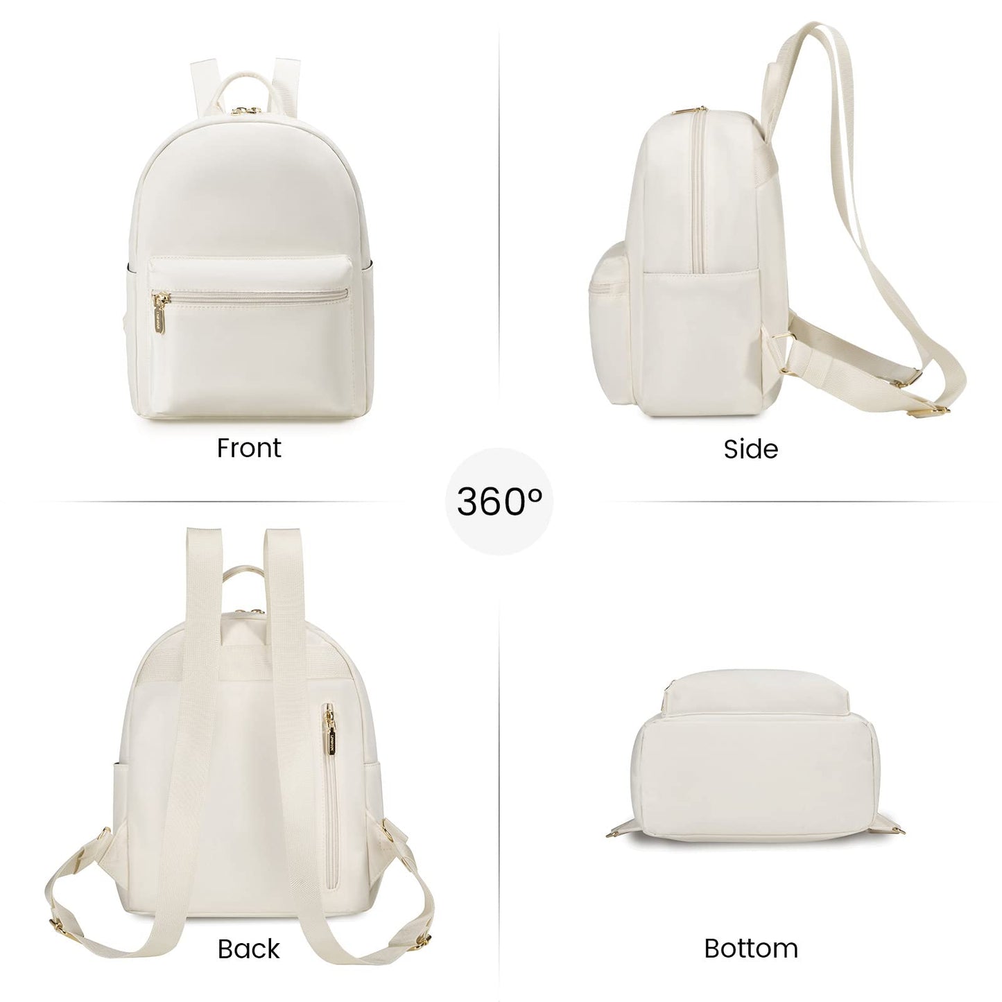 LOVEVOOK Mini Backpack for Women - Light Weight, Waterproof, Fashion - Beige