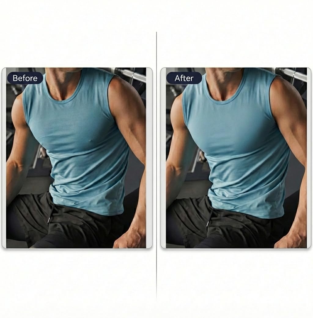 Beejong Nipple Covers for Men – Sweatproof, Chafe-Free Protection with Non-Adhesive Center, EWG-Certified Materials (Clear 104 pcs)