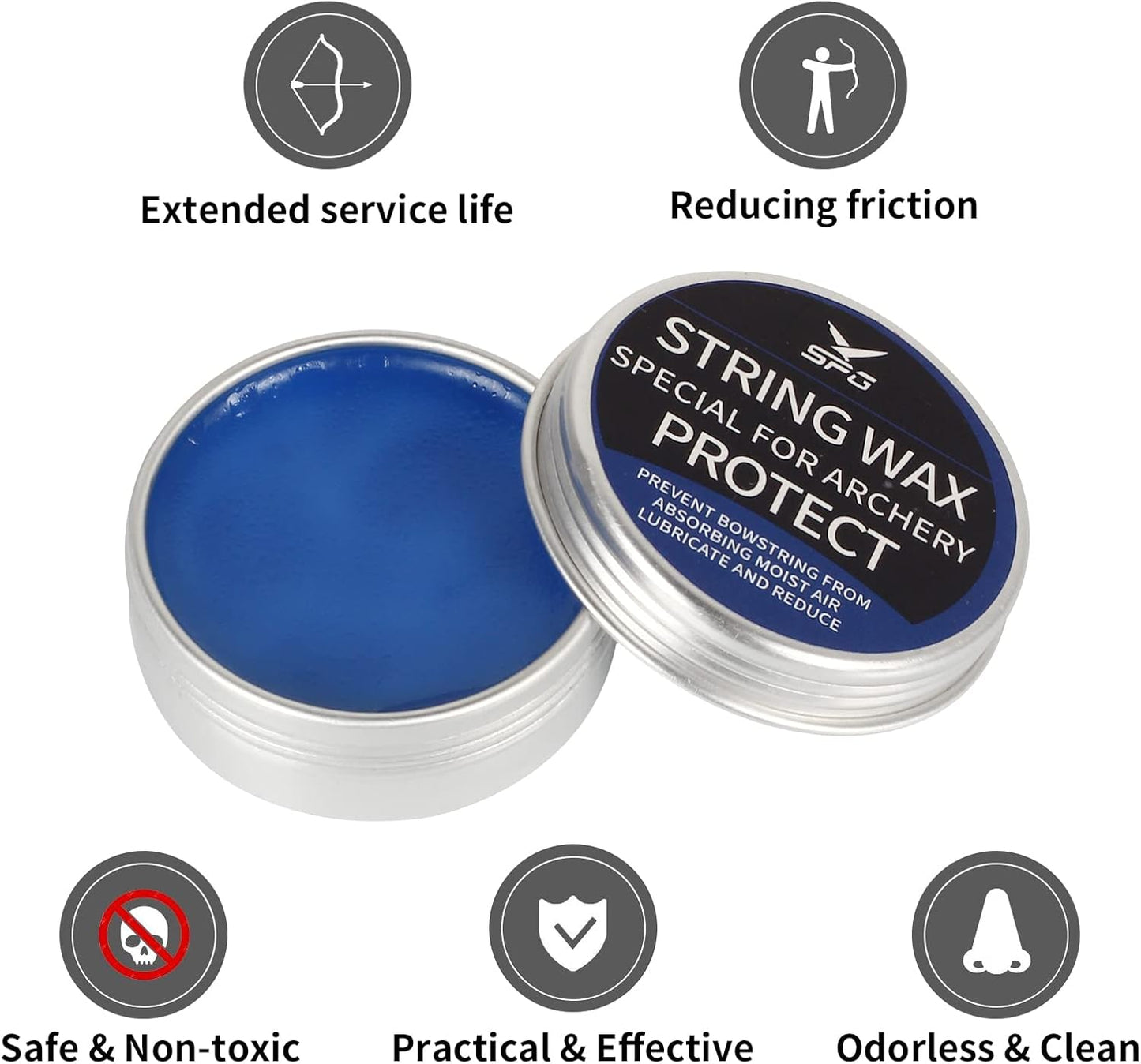 Archery Bow String Wax - Premium Compound Bowstring Lube for Friction Reduction & Fraying Prevention | Ideal for Recurve & Crossbow