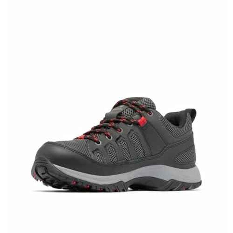 Columbia Men's Granite Trail Waterproof, Shark/Mountain Red, 7.5