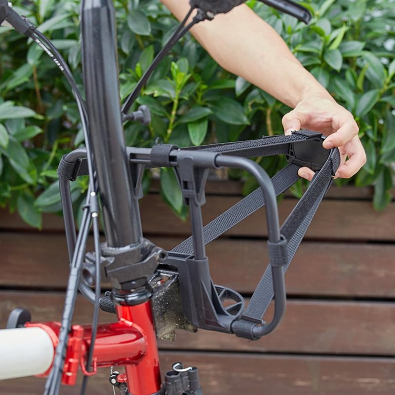 SplendoRoute Folding Bike Front Rack Set for Brompton Bike Front Carrier Block (Horizontal Rack -Black)