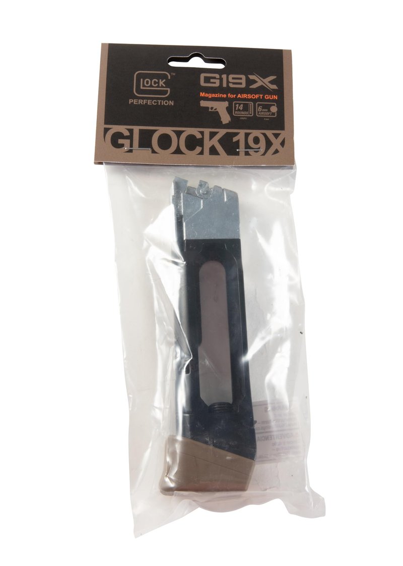 Glock 19X Half Blowback 6mm BB Pistol Airsoft Gun Magazine, 14-Round Capacity