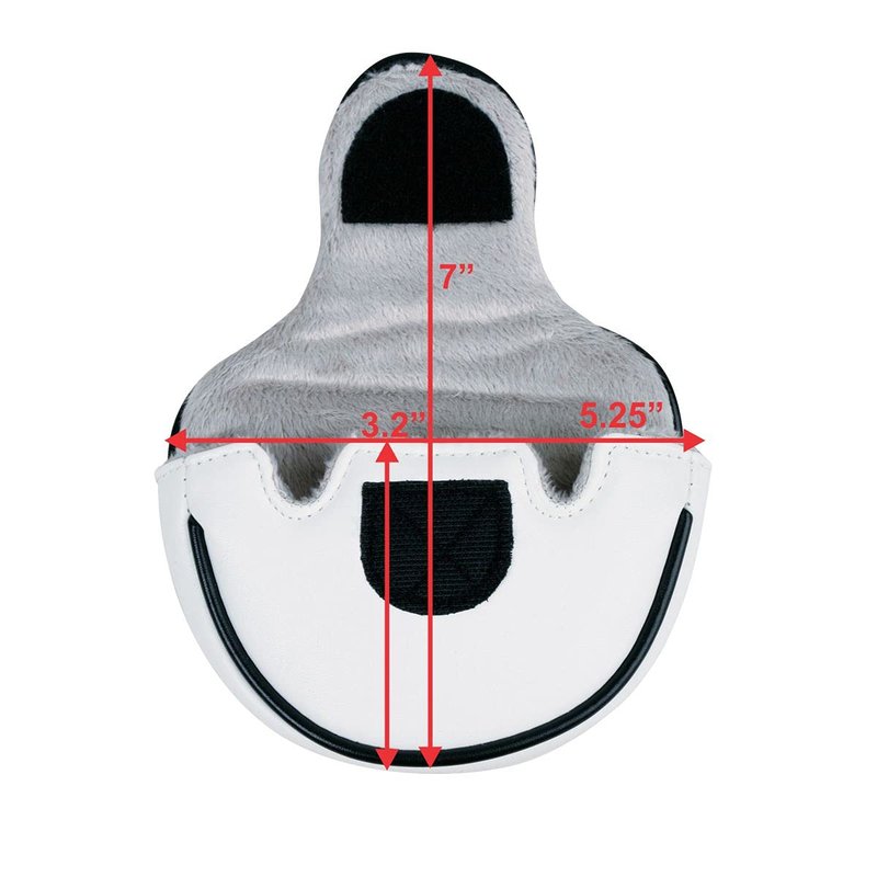 Hireko Golf White Half Mallet Putter Head Cover