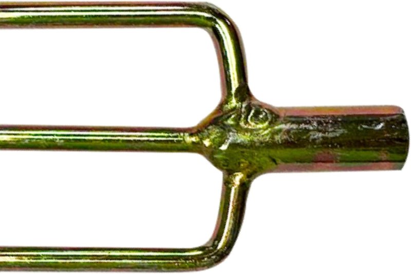 **3-Prong Spearfishing Harpoon Tip - 8mm Stainless Steel Chrome Gold Fork for Precision & Durability | 5" x 2" Threaded**