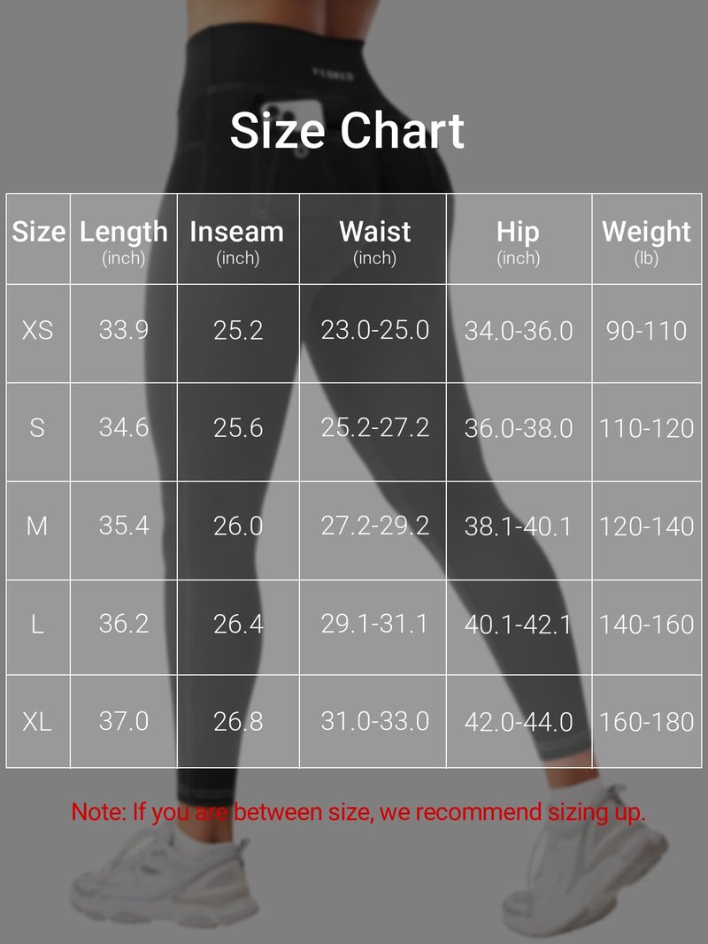 YEOREO CoreFlex Women Workout Leggings with Pockets Scrunch Butt Lifting Gym Cargo Denim-Look Yoga Pants Black L