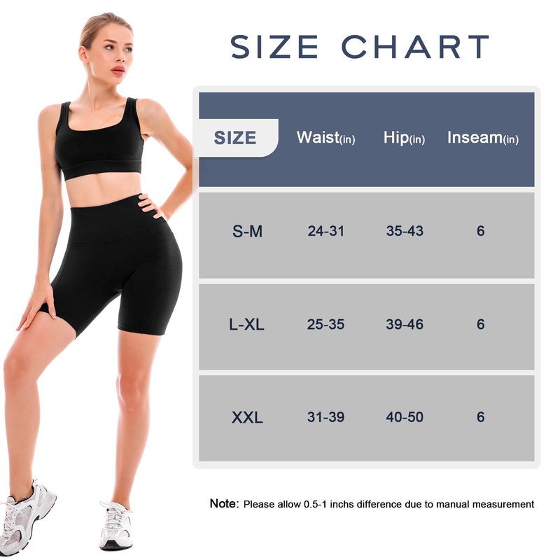 Ipletix Biker Shorts with Pockets for Women - 6'' High Waisted Womens Yoga Gym Athletic Running Workout Shorts Pink LXL