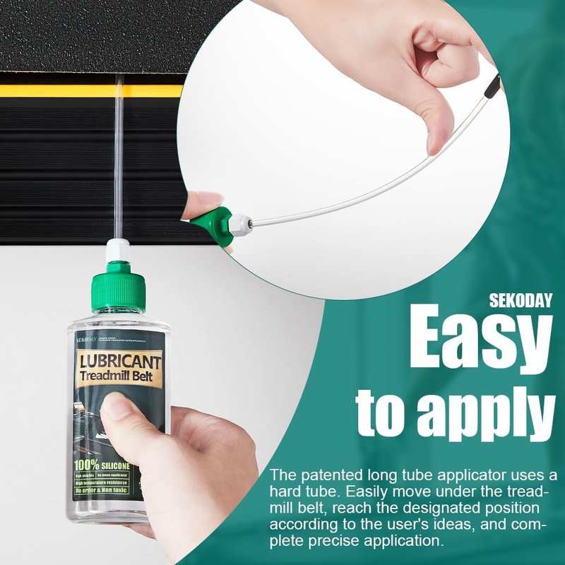 Silicone Treadmill Belt Lubricant - High Temperature Resistant Formula with Precision Application Tubes | Easy Use