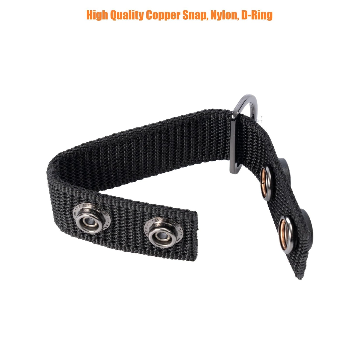 TACNEX Duty Belt Suspenders Loop Attachment with Metal Ring Nylon Tool/Utility Belt Keepers Connectors Police Harness Extenders/Adapter fit up to 2.25 inch Wide Universal Fit