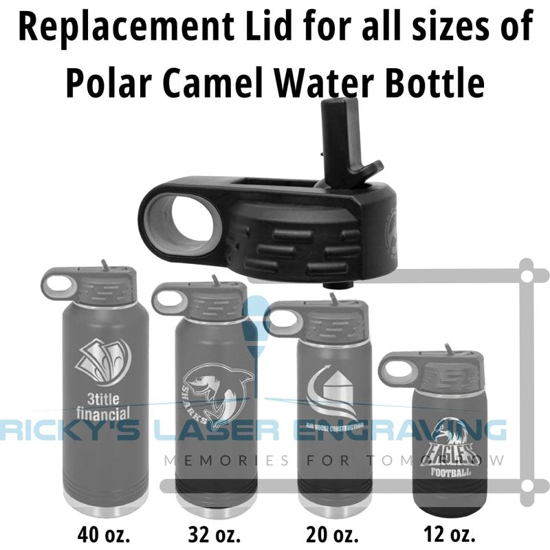 Polar Camel Lid Replacement 20 oz 32oz 40oz 12oz 1Pack - Water Bottle with Straw, Flip Top