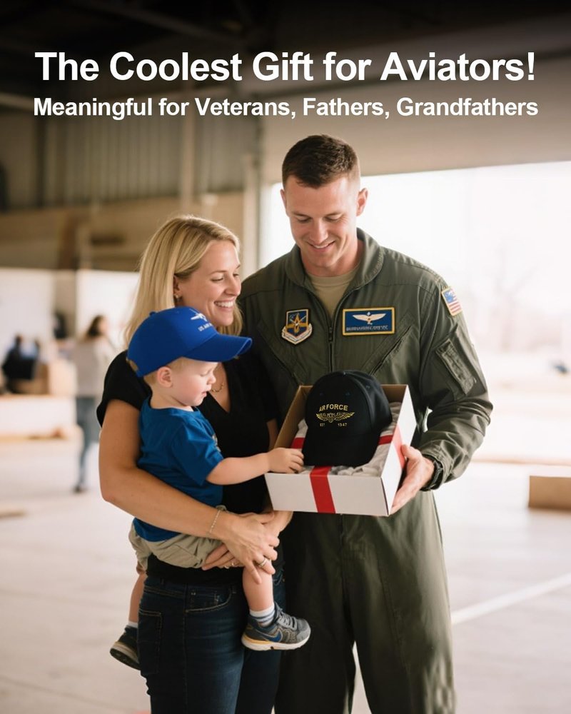 Air Force Hat for Men US Air Force Army Veterns Military Hat for Men 100% Cotton Adjustable Caps Perfect Veteran Gifts for Husband Father Grandpa,Air Force Veteran Active/Retired Members