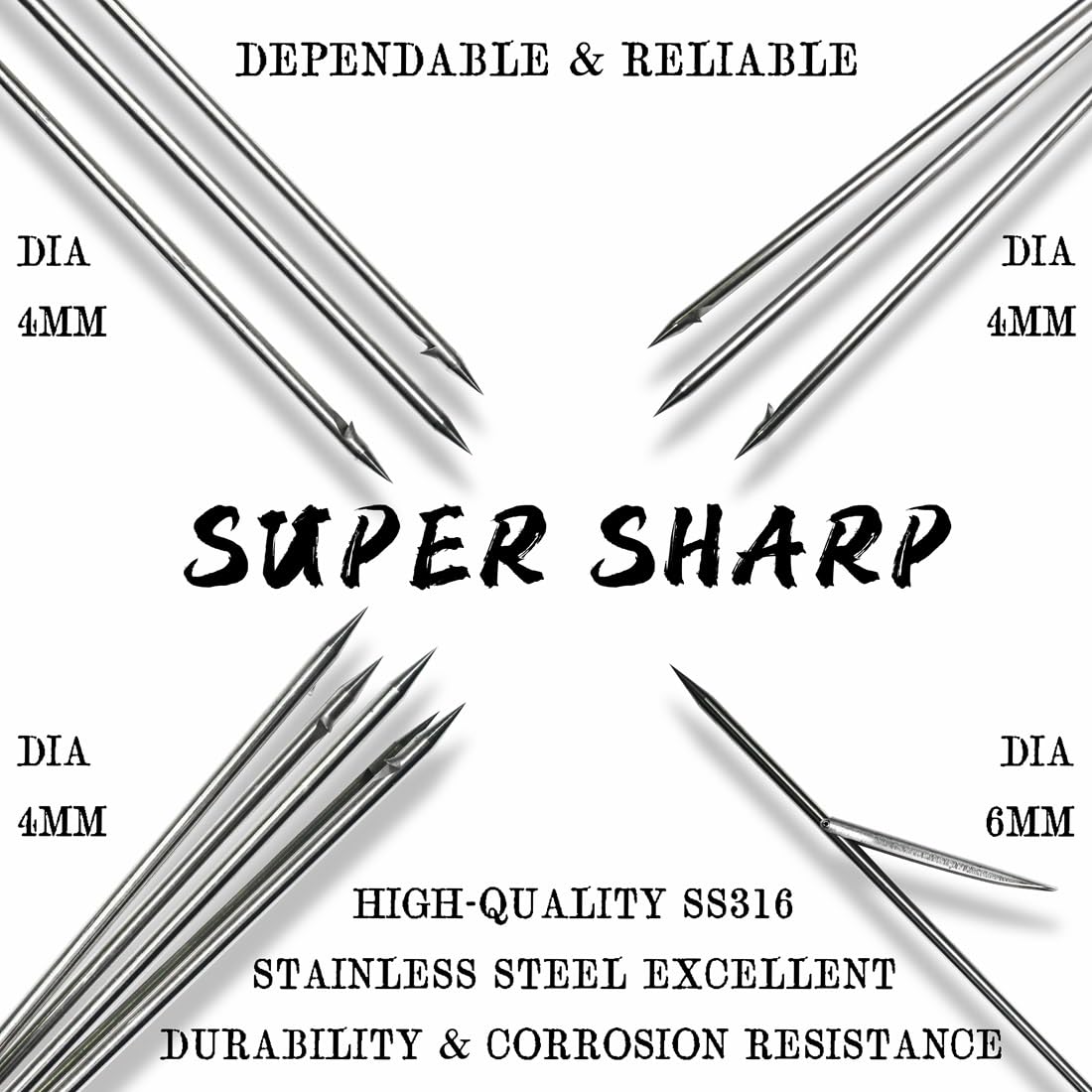 SINGMATOOLS Spearfishing Pole Hawaiian Sling Fishing Spear Set Fiberglass Pole Spear Harpoon Spearfishing Gear (Orange)