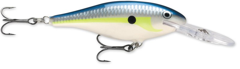 Rapala Shad Rap Lure, Freshwater, Size 06, 2 1/2" Length, 5'-10' Depth, Helsinki Shad, Package of 1